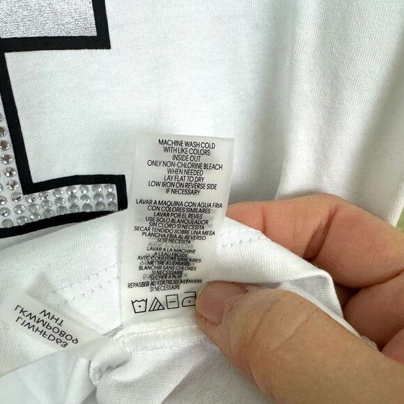 Karl Lagerfeld Paris Rhinestones Tee - Size Large - Picture 8 of 8